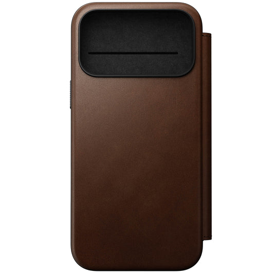Nomad Modern Folio MagSafe Skinnetui til iPhone 17 Pro Max - Brun