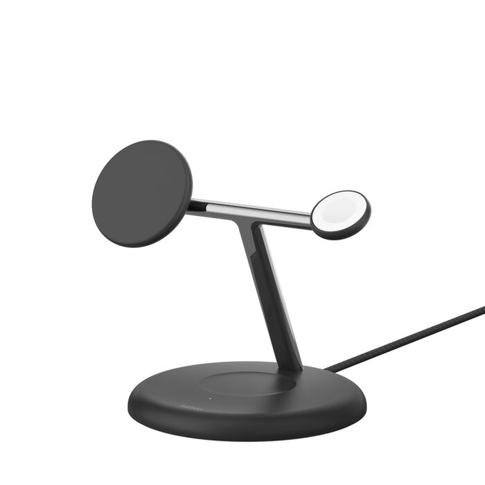 Belkin BoostCharge Pro 3-i-1 Trådløst Qi2 Ladestativ - Svart