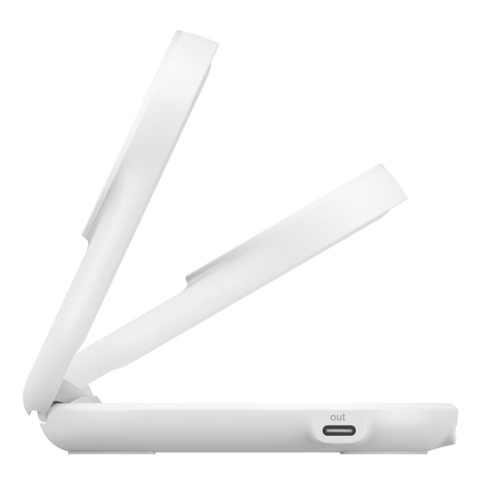 Belkin 25W UltraCharge Qi2 2-i-1 Trådløs lader - Hvit