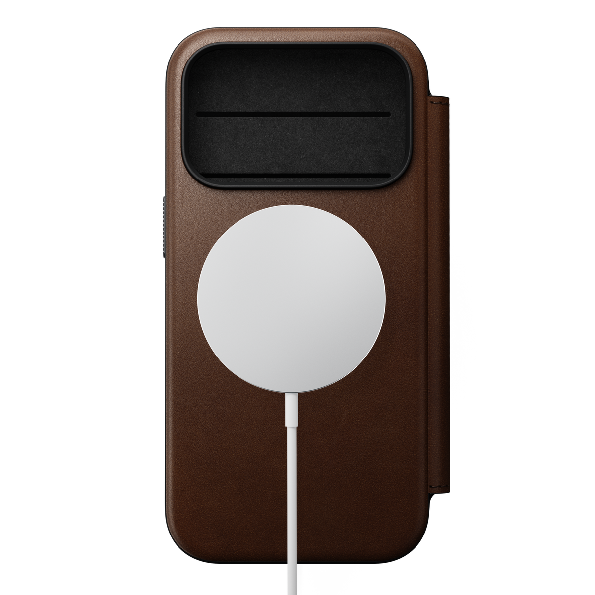 Nomad Lommebokdeksel i skinn med MagSafe til iPhone 18 Pro Max - Brun