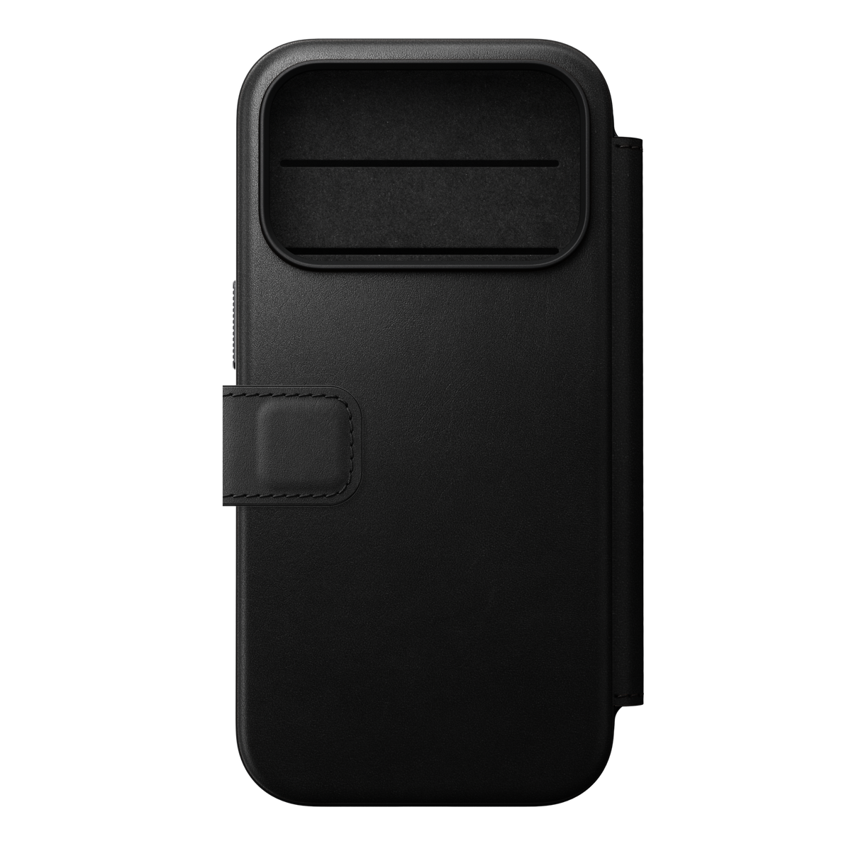 Nomad Lommebokdeksel i skinn med MagSafe til iPhone 18 Pro - Svart
