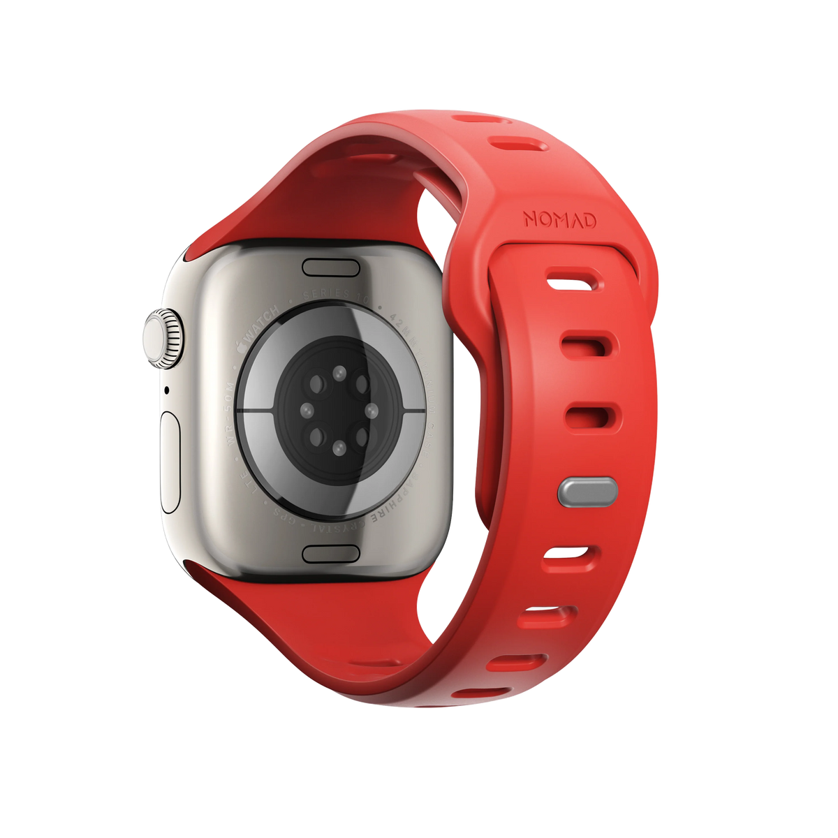 Nomad 42mm Tempo Silikonreim - Rød