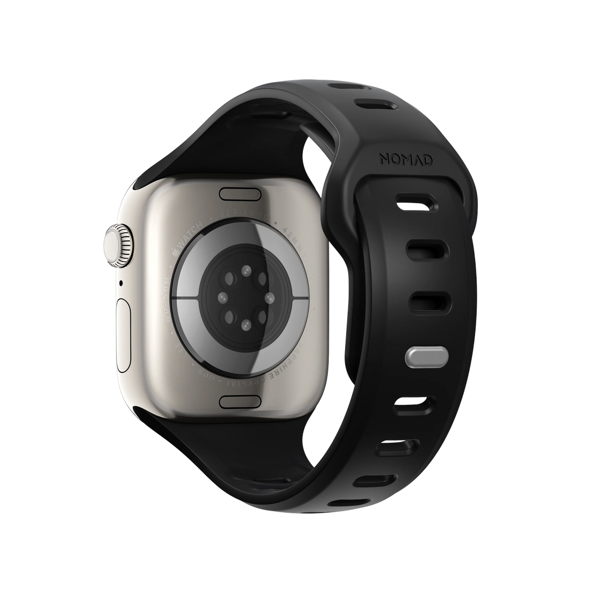 Nomad 42mm Tempo Silikonreim - Svart