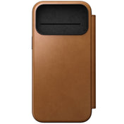 Nomad Lommebokdeksel i skinn med MagSafe til iPhone 17 Pro Max - Tan