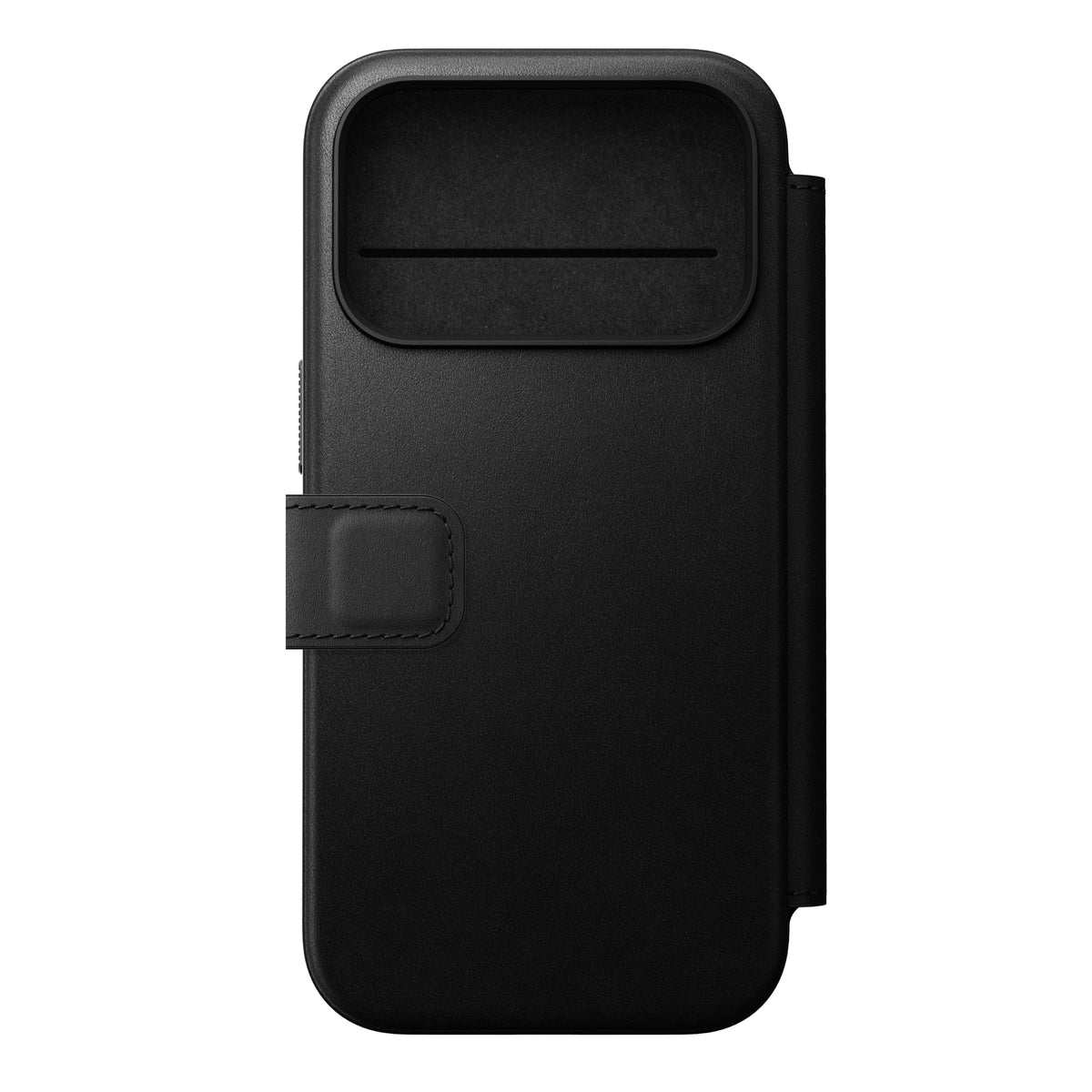 Nomad Lommebokdeksel i skinn med MagSafe til iPhone 17 Pro - Svart
