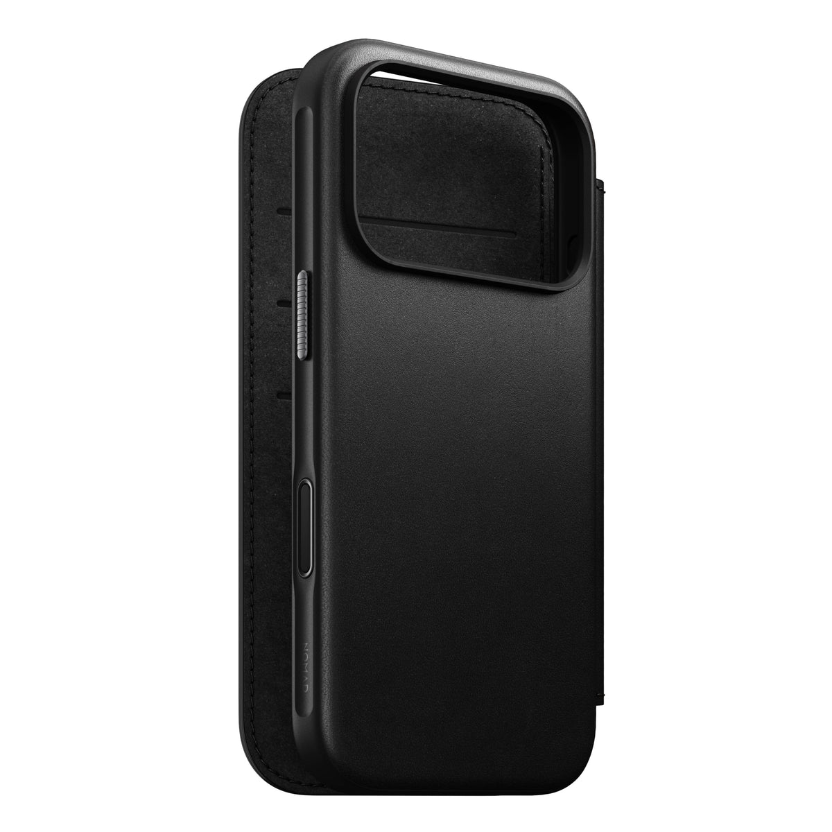 Nomad Lommebokdeksel i skinn med MagSafe til iPhone 17 Pro - Svart