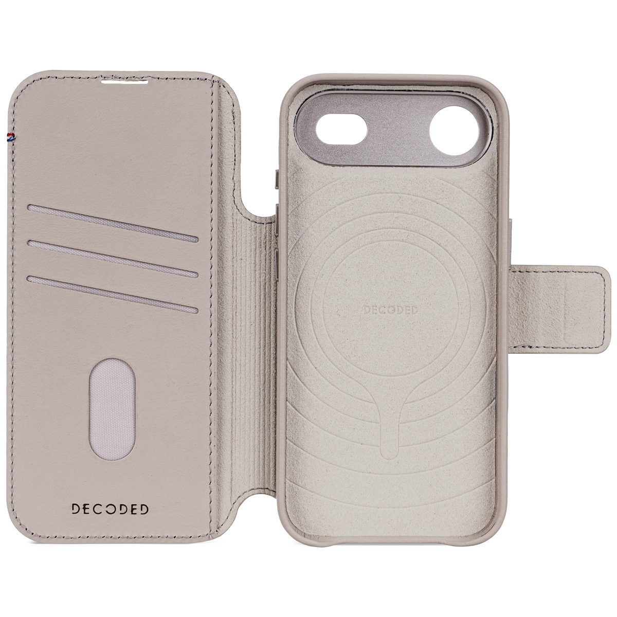 Decoded Lommebokdeksel i skinn med MagSafe til iPhone Air - Clay