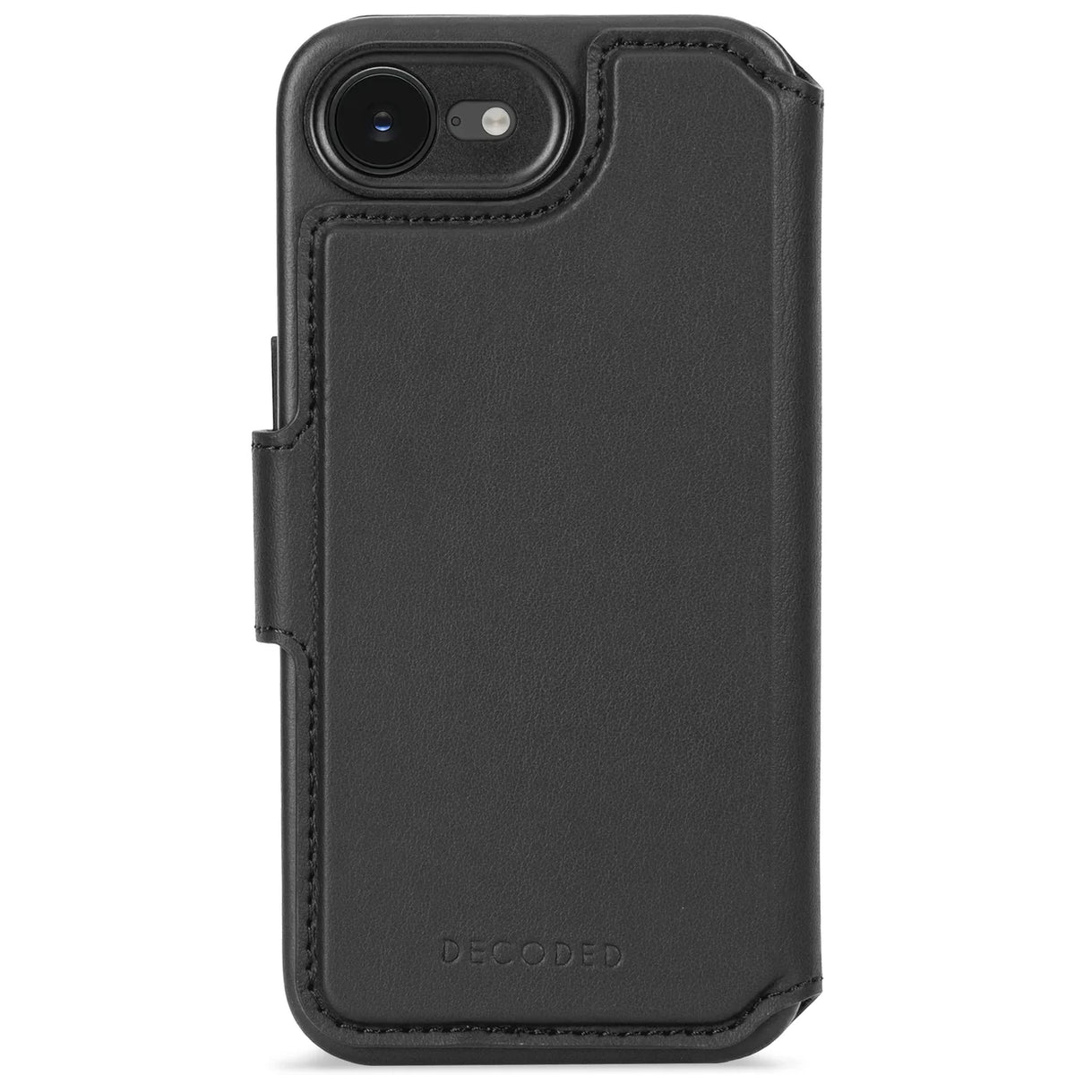 Decoded Lommebokdeksel i skinn til iPhone 17e/16e - Svart
