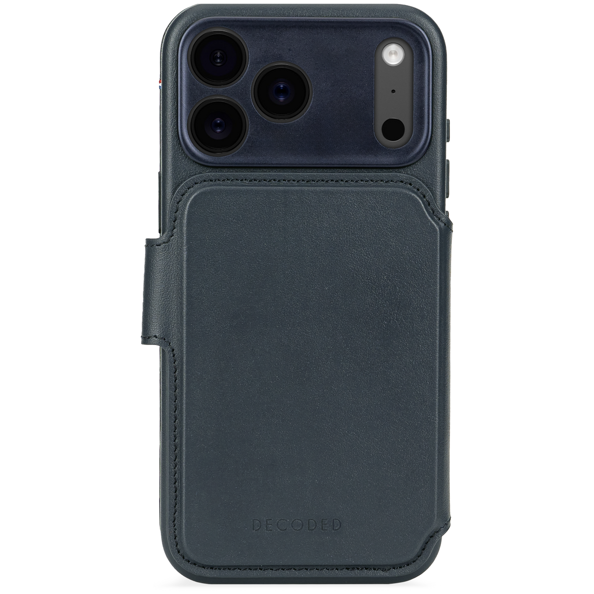 Decoded Lommebokdeksel i skinn med MagSafe til iPhone 17 Pro Max - Navy