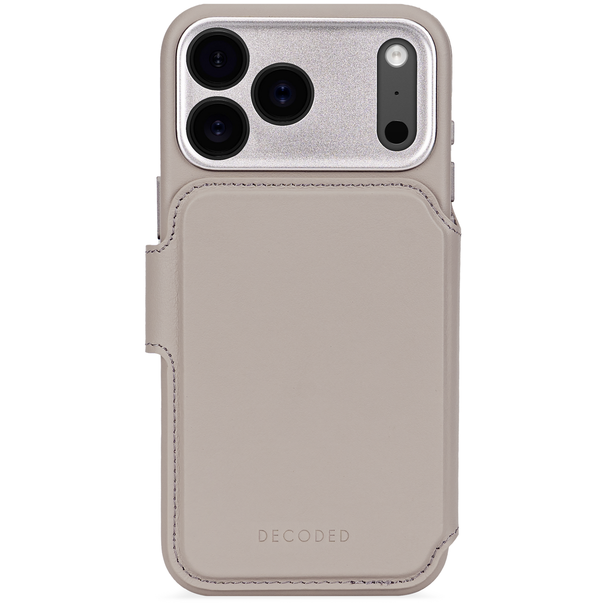 Decoded Lommebokdeksel i skinn med MagSafe til iPhone 17 Pro Max - Clay