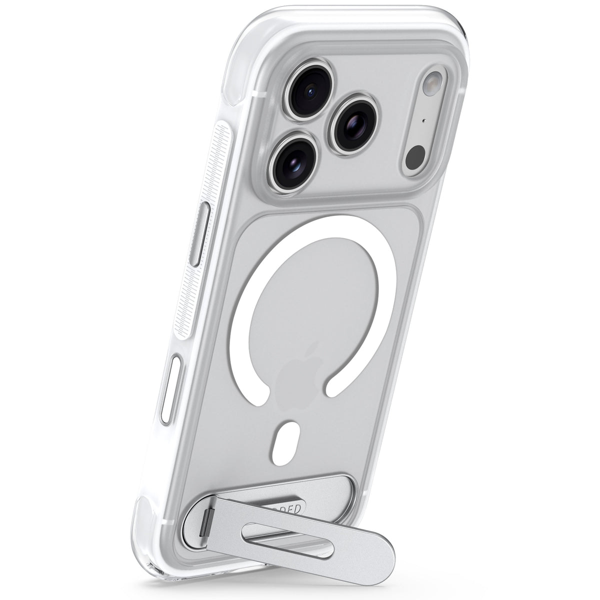 Decoded Hybrid MagSafe Deksel med Stativ til iPhone 18 Pro - Frostet hvit