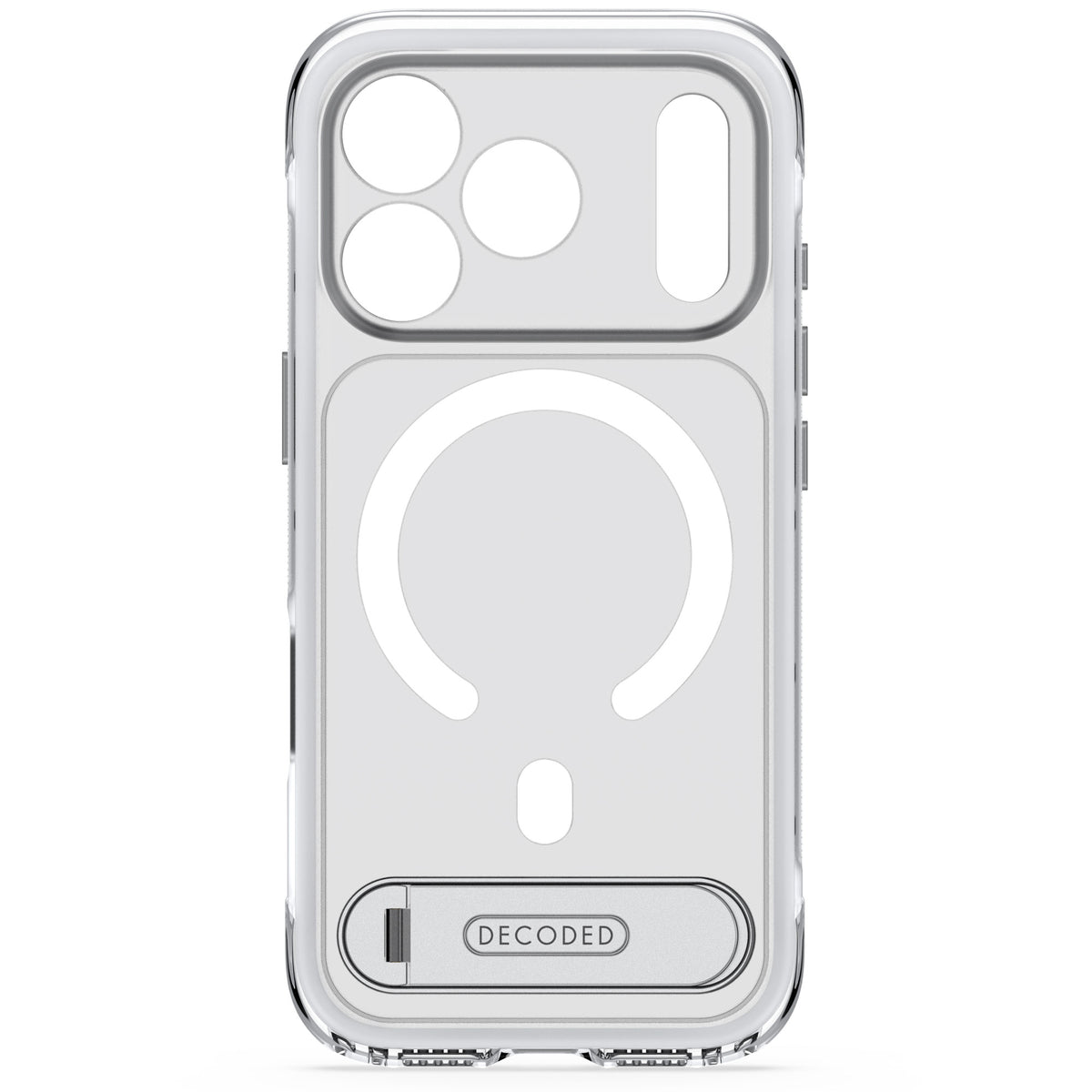 Decoded Hybrid MagSafe Deksel med Stativ til iPhone 18 Pro Max - Frostet hvit