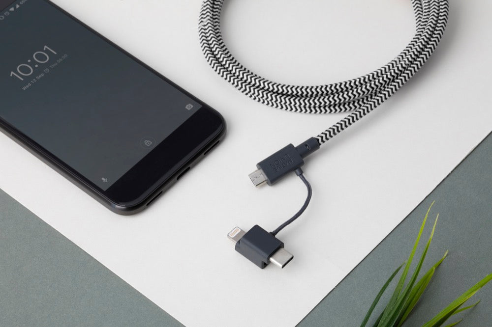 Native Union 2 m Universal Belt kabel - Zebrastripet