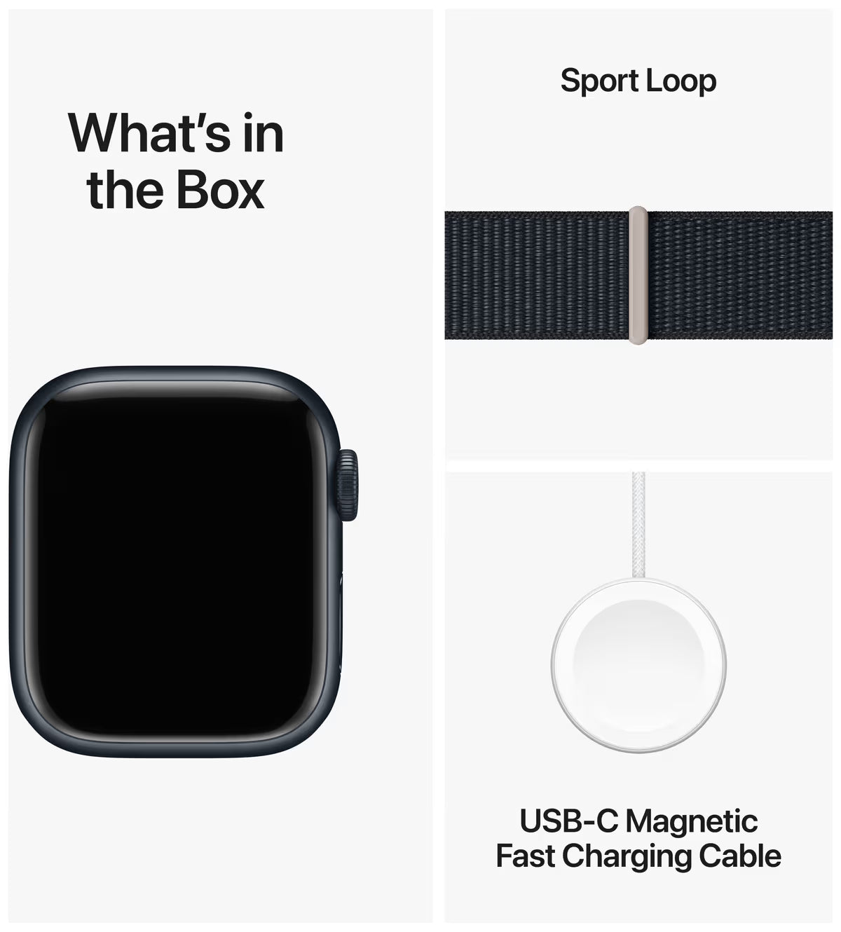 Apple Watch 9 Cell 41mm Alu Midnight med Midnight Sport Loop
