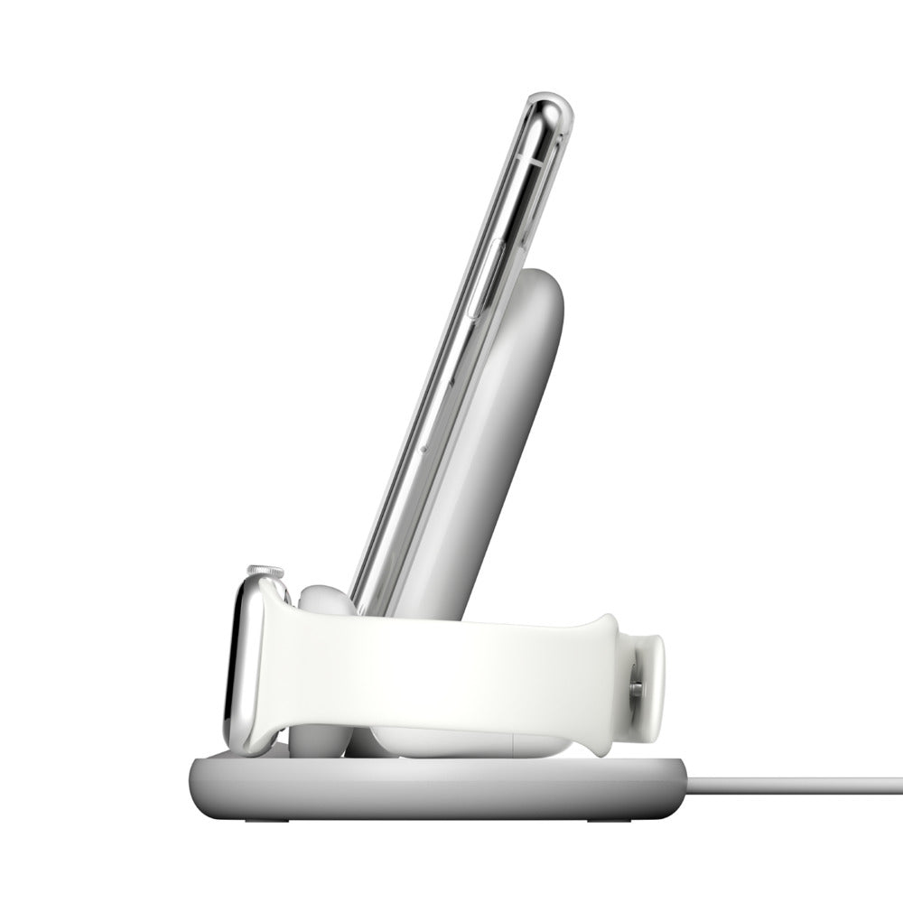 Belkin BoostCharge 3-i-1 Trådløs lader - Hvit